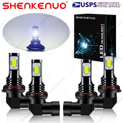For Buick Century 1990-1996 - 4X 9005+9006 LED Headlights Bulbs 6000K White HKB - Image 1 of 4