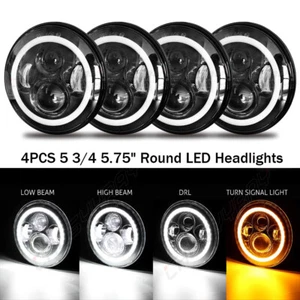 4PCS 5.75" 5-3/4" Round Led Headlights for GMC C15/C1500 Pickup C2500 Suburban - Picture 1 of 11
