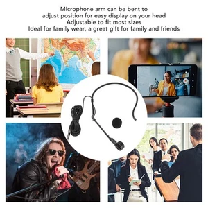 6,35 mm Mikrofon zaczep na ucho Ergonomiczny dynamiczny 16,4 stopy Przewodowy zestaw słuchawkowy Mikrofon do karaoke Spe CB - Zdjęcie 1 z 22