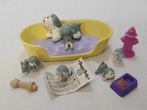 Vintage 1992 Kenner Littlest Pet Shop LPS Sheep Dog Mommy And Babies Complete - Picture 1 of 12