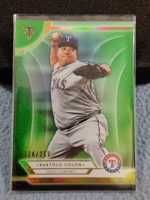 2018 TOPPS TRIPLE THREADS EMERALD BARTOLO COLON #98 124/259 TEXAS RANGERS - Image 1 of 2