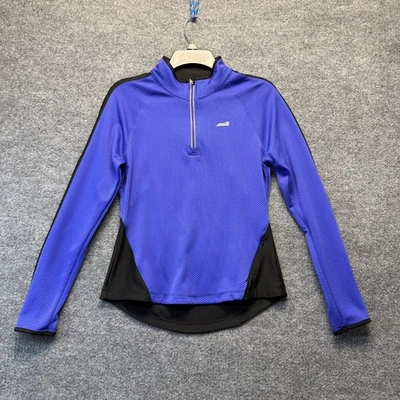 Avia Performance Shirt Womens Medium Purple Black Colorblock Quarter Zip L/S - Image 1 of 4