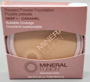 Mineral Fusion Pressed Powder Foundation Deep 1 Caramel 0.32 oz - Picture 1 of 4