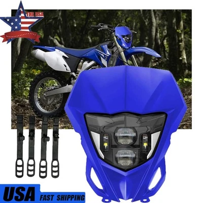 Faro LED alto/bajo con DRL + carenado azul para Yamaha WR450F WR250F 2013-2022 Foto 1 de 4