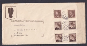 GERMANY BOHEMIA & MORAVIA 1943 WWII COMMERCIAL COVER BRENTENS FILM STUDIO #C1602 - Picture 1 of 2