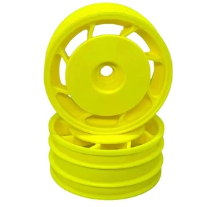 JC Racing Front Directional Wide Rim 2pcs Yellow For Kyosho Ultima RC #JC-0085-Y - Picture 1 of 2