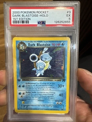 Dark Blastoise Holo 2000 Pokémon 第 1 版 PSA 5 — 第 1/2 张图片