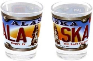 Alaska Bear License Plate Shot Glass - Picture 1 of 1