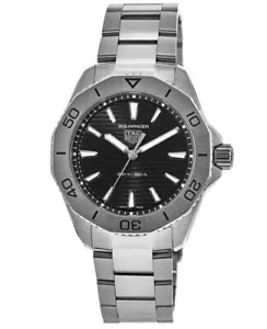 New Tag Heuer Aquaracer Quartz Black Dial Steel Men's Watch WBP1110.BA0627 - Afbeelding 1 van 4