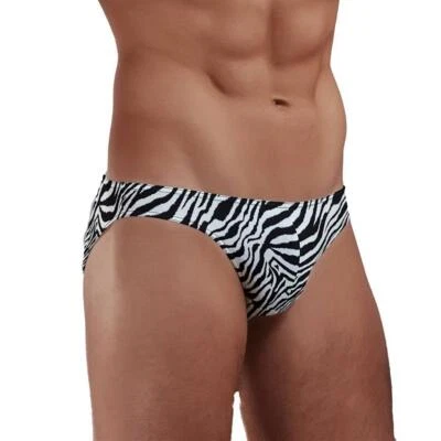 Bikini para hombre Doreanse 1345 micro breve estampado de cebra ropa interior deslizante Foto 1 de 3