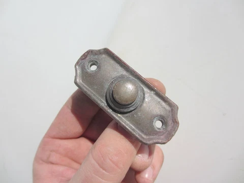 Vintage Brass Doorbell Door Bell Button Old Antique Cover