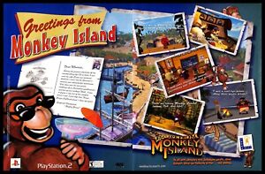 2001 Escape from Monkey Island jeu vidéo rétro imprimé publicité aventure graphique promo