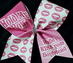 Cheer Bow - Hold My Bow While I Kiss Your Boyfriend - Glitter - Hair Bows - Picture 1 of 1