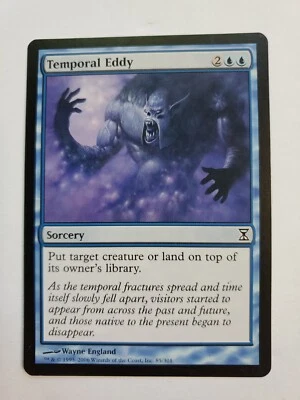 MTG Magic The Gathering Card Temporal Eddy Sorcery Blue Time Spiral  - Image 1 of 2