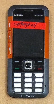 Nokia XpressMusic 5310 - gris y rojo (T-Mobile) teléfono celular raro Foto 1 de 2