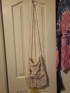 Vintage Handmade Ivory Off White Crochet Purse - Picture 1 of 3