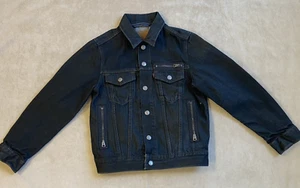 LEVI’s Damen Dark Wash Blue Trucker Jeansjacke Größe M Taschen & Druckknöpfe - Bild 1 von 19