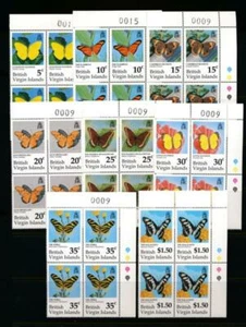 VIRGIN ISLANDS 711-718 MINT NH BLOCKS OF 4 BUTTERFLIES - Picture 1 of 1