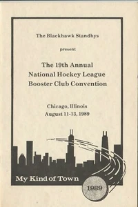 1989 CHICAGO BLACK HAWKS HOCKEY 19TH ANNUAL BOOSTER CLUB CONVENTION PROGRAM - Bild 1 von 5