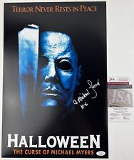 A MICHAEL LERNER signed 12x18 Poster HALLOWEEN 6 The Curse of Michael Myers JSA