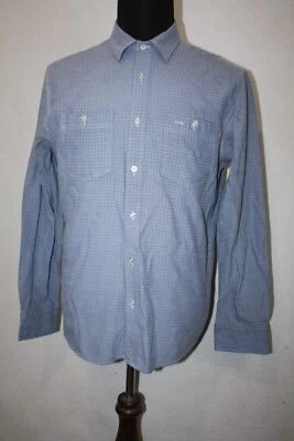 Sovereign Code Mens Size L Light Blue Geometric Long Sleeve Button Up Shirt - Image 1 of 4