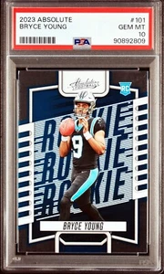 2023 BRYCE YOUNG Panini Absolute 101 Rookie RC PSA 10 GEM Mint Carolina Panthers - Picture 1 of 2