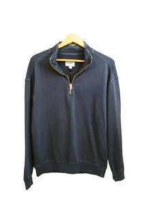 Sudadera azul Goodfellow para hombre talla pequeña ajuste estándar 1/4 cremallera nueva con etiquetas - Imagen 1 de 9