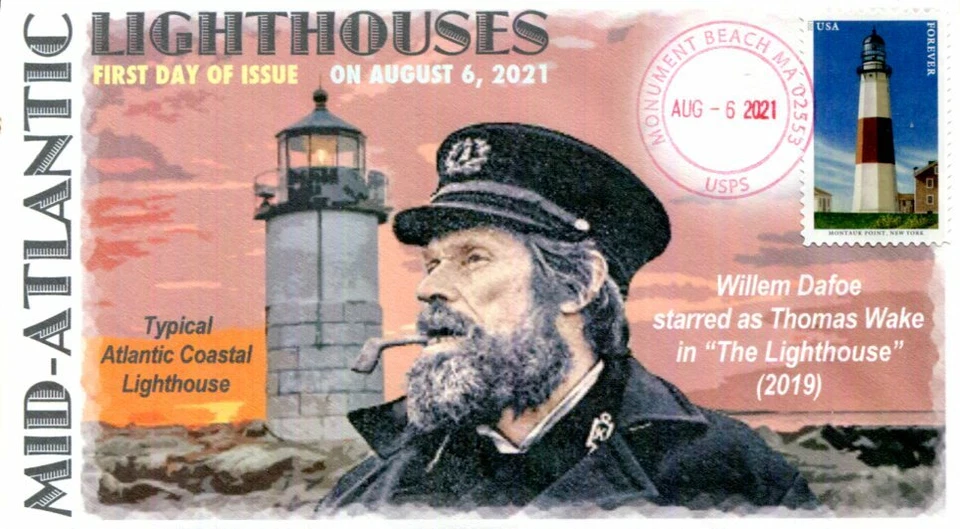 COVERSCAPE computer generated "Mid-Atlantic Lighthouses" forever 2021 U/O fdc - Image 1 of 1