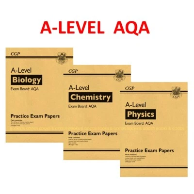 New A-Level Biology Physics and Chemistry AQA Practice Papers CGP - Image 1 of 4