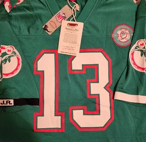 Dan Marino Miami Dolphins Mitchell & Ness 90' Aqua Authentic NFL Jersey 36 Small - Picture 1 of 24