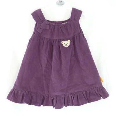 Vestido Steiff Bebé Niña Cordón Púrpura Pana Parche Nuevo con Etiquetas Edad 9 12 meses Foto 1 de 4