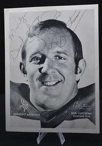 Vintage MN Vikings Bob Lurtsema Signed Photo - Team Photo 5.5" x 7.25" - Picture 1 of 1