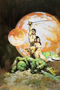 Affiche murale d'art Red Planet Frank Frazetta A Princess of Mars pièce - AFFICHE 20x30 - Photo 1 sur 4