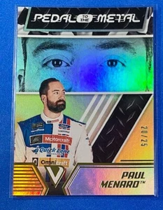2019 Victory Lane NASCAR Gold Pedal To The Metal Paul Menard #20/25 - Card #15 - Picture 1 of 1