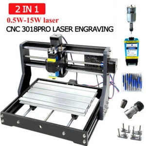3018Pro CNC Laser Graviermaschine 3 Achsen Zum Selbermachen Druck Logo 3D geschnitzt Holz Leder - Bild 1 von 18