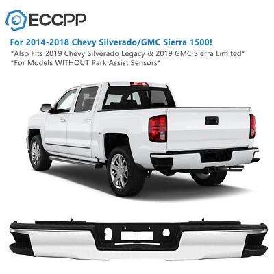 Chrome Rear Step Bumper Assembly for 2014-2018 Chevy Silverado GMC Sierra 1500 Foto 1 de 4