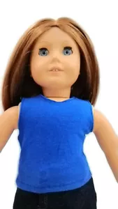 Royal Blue Tank Top Shirt fits American Girl Dolls 18" Doll Clothes - Picture 1 of 3