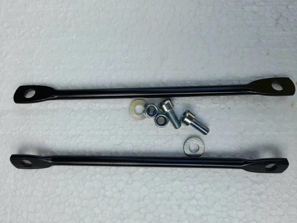 Fahrrad Gepäckträger-Befestigung für Gewinde-Ösen inkl. Schrauben schwarz #27311