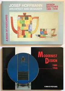 LIBRI DA CARTOLINA DESIGN MODERNISTA E JOSEF HOFFMAN ARCHITECT & DESIGNER - Foto 1 di 16