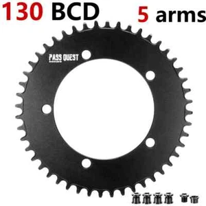 Round/Oval Road Bike Chainring 5 Arms130BCD 9/10/11/12 SPEED Closed Sprocket - Picture 1 of 40