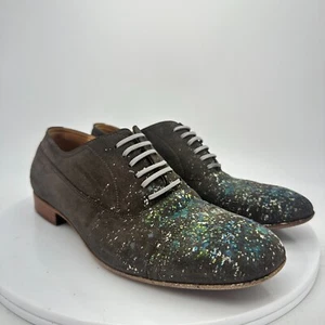 Maison Margiela Paint Splatter Women Size 7 EU 37 Cap Toe Oxford Shoe - Picture 1 of 13