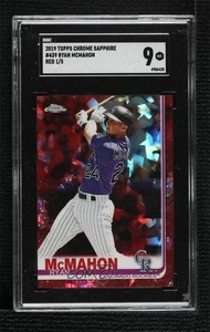 Topps Chrome Sapphire Edition 2019 rojo/5 Ryan McMahon #439 SGC 9 como nuevo - Imagen 1 de 3