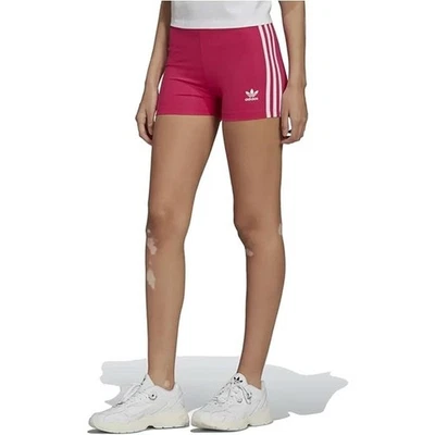 Adidas 3 Rayas Mujer Talla Pequeña Botín Pantalones Cortos Original Rosa Magenta Pull On Foto 1 de 4