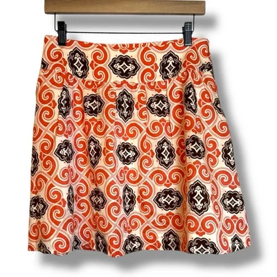 Плиссированная юбка Vineyard Vines из шелковой хлопковой смеси медальон Wave размер 6 - Изображение 1 из 4