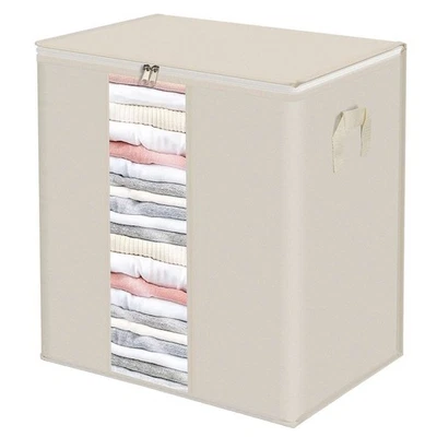 Almacenamiento de ropa antipolvo, bolsas de almacenamiento de manta de tela gruesa plegables, contenedor Foto 1 de 4