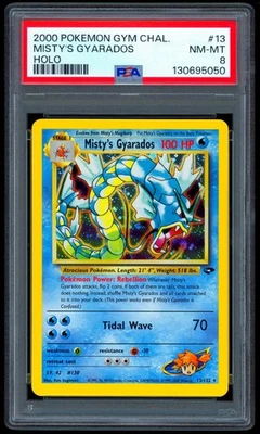 2000 Pokemon MISTY'S GYARADOS Gym Challenge Set HOLO RARE Card 13/132 - PSA 8 - Image 1 of 2