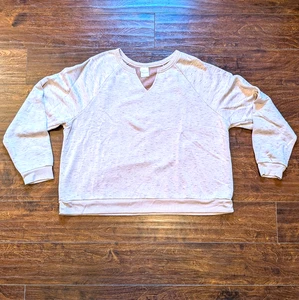 Stars Above Damen XXL Fleece Sweatshirt meliert rosa bequem kuschelig Reise TV Filme - Bild 1 von 8