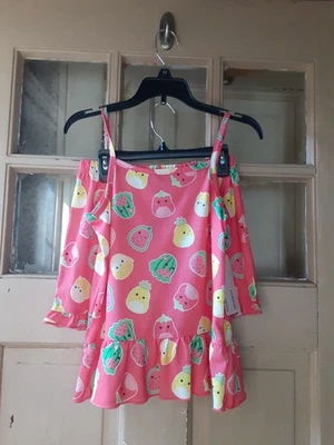 Squishmallows  Girls Top & (Shorts) Pajamas Size 12   NEW WITH TAGS - Image 1 of 2