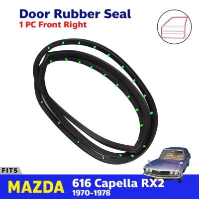 Door Rubber Weatherstrip Front Right Fits MAZDA 616 618 Capella RX2 1970-78 E09 Foto 1 de 4