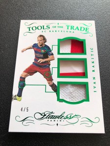 2015 2016 Panini Flawless Tools of the Trade Emerald Patch Ivan Rakitic 4/5 1/1